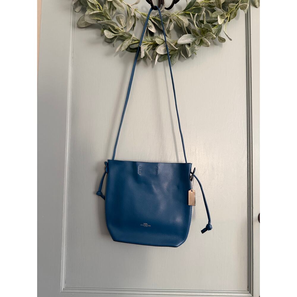 Coach Derby Crossbody, Blue Pebble Leather